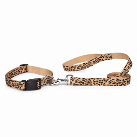 Cheetah Flat Dog Lead by Casual Canine