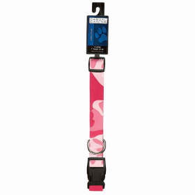 Casual Canine Flat Dog Collar – Pink Camo