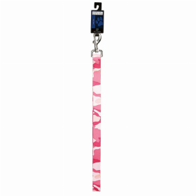 Casual Canine Pink Camo Flat Dog Leash