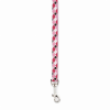 Casual Canine Flat Dog Leash with Argyle Pattern - Pink