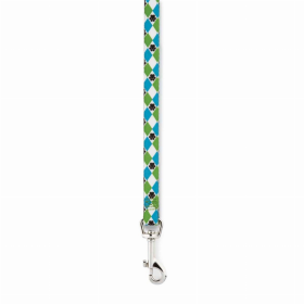 Casual Canine Argyle Pattern Flat Dog Leash - Blue