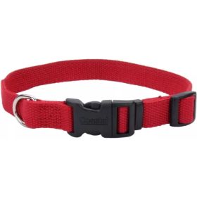 Coastal Pet New Earth Soy Adjustable Dog Collar - Cranberry - 12-18"L x 3/4"W