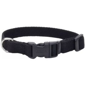 Coastal Pet New Earth Soy Adjustable Dog Collar - Onyx Black - 6-8''L x 3/8"W