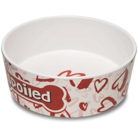 Loving Pets Dolce Moderno Dog Bowl Spoiled Red Heart Design - Small - 1 count