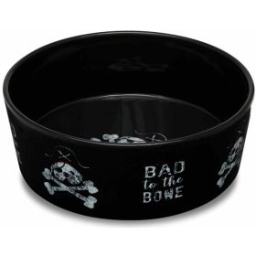 Loving Pets Dolce Moderno Dog Bowl Bad to the Bone Design - Small - 1 count