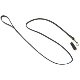 Circle T Leather Dog Lead - 6' Long - Black - 6' Long x 3/4" Wide