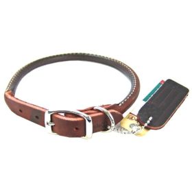 Circle T Latigo Leather Round Dog Collar - 16" Long x 5/8" Wide