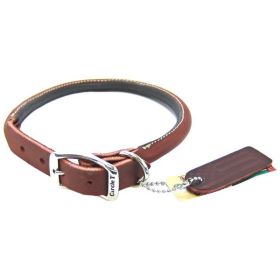 Circle T Latigo Leather Round Dog Collar - 18" Long x 3/4" Wide