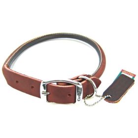 Circle T Latigo Leather Round Dog Collar - 22" Long x 1" Wide