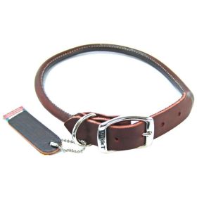 Circle T Latigo Leather Round Dog Collar - 24" Long x 1" Wide