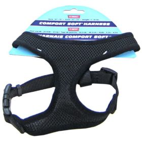 Coastal Pet Comfort Soft Adjustable Dog Harness - Black - X-Small - 5/8" Width (Girth Size 16"-19")