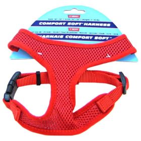 Coastal Pet Comfort Soft Adjustable Dog Harness - Red - Small - 5/8" Wide (Girth Size 19"-23")