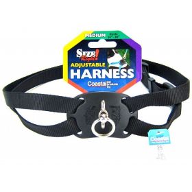 Coastal Pet Size Right Nylon Adjustable Dog Harness - Black - Medium (Girth Size 24"-30")