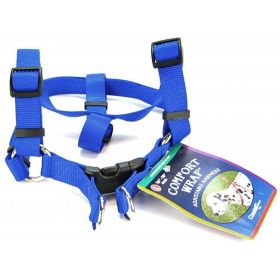 Tuff Collar Comfort Wrap Nylon Adjustable Dog Harness - Blue - Large (Girth Size 26"-40")