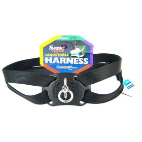 Coastal Pet Size Right Nylon Adjustable Dog Harness - Black - Large (Girth Size 28"-36")