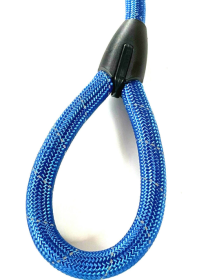 Heavy Duty Reflective Nylon Rope Dog Leash - 3ft - Blue