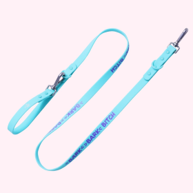 "Bark Bark Bitch" Aqua Dog Leash