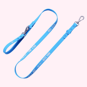 "Pet Me or I'll Bite You" Blue Dog Leash