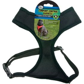 Four Paws Comfort Control Dog Harness - Black - X-Large - For Dogs 20-29 lbs (20"-29" Chest & 15"-17" Neck)