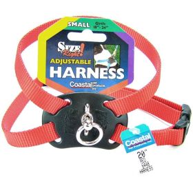 Coastal Pet Size Right Nylon Adjustable Dog Harness - Red - Small - (Girth Size 18"-24")