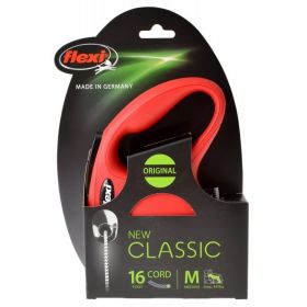 Flexi New Classic Retractable Cord Dog Leash - Red - Medium - 16' Lead (Pets up to 44 lbs)