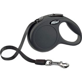 Flexi New Classic Retractable Tape Dog Leash - Black - X-Small - 10' Lead (Pets up to 26 lbs)