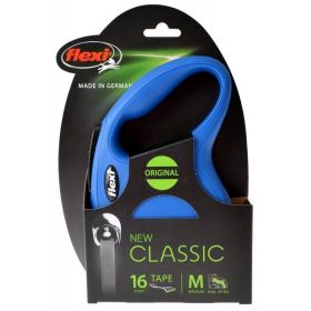 Flexi New Classic Retractable Tape Dog Leash - Blue - Medium - 16' Tape (Pets up to 55 lbs)