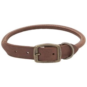 CircleT Rustic Leather Dog Collar - Chocolate - 20"L x 3/4"W