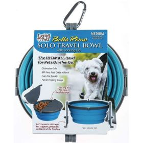 Loving Pets Bella Roma Blue Travel Dog Bowl - Medium