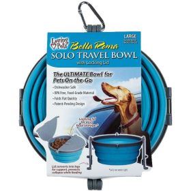 Loving Pets Bella Roma Blue Travel Dog Bowl - Large