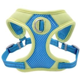 Coastal Pet Pro Reflective Mesh Dog Harness - Aqua with Neon Yellow 1" - Medium