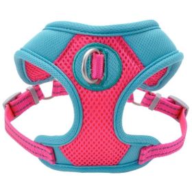 Coastal Pet Pro Reflective Mesh Dog Harness - Fuchia with Teal 1" - Medium