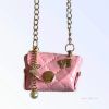 Pink Quilted Butterfly Waste Bag Carrier