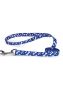 Casual Canine Flat Dog Leash with Bone Pattern - Blue