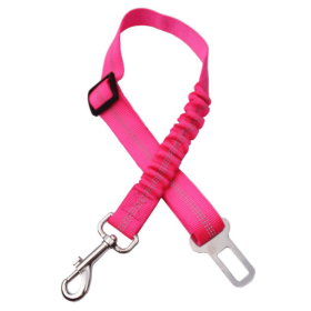 Car Elastic Safety Dog Leash (Color: Pink)