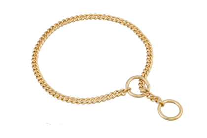 Curved Slip Show Chain Dog Collar by Alvalley (8 in x 1.2 mm) (size: 8 in x 1.2 mm)