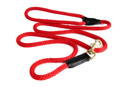 Alvalley Braided Rope and Leather Dog Snap Lead (6ft x 3/4 in) (size: 6ft x 3/4 in)