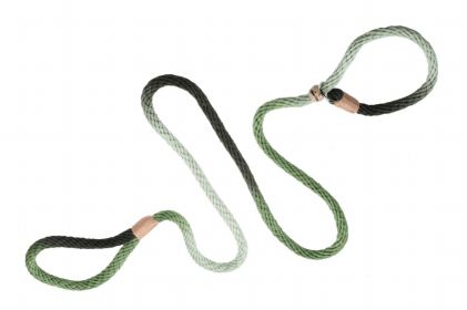 Alvalley Nylon Slip Dog Lead With Stopper (Color: Green Multicolor)