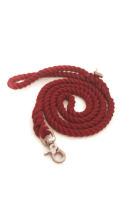 Rope Dog Leash (Color: burgundy, size: Traffic Lead (2 ft))