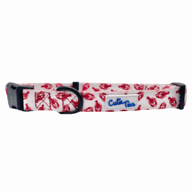 Cutie Ties Fun Design Dog Collar (Color: Lobster White, size: medium)