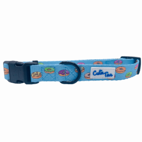 Cutie Ties Fun Design Dog Collar (Color: Donuts, size: small)