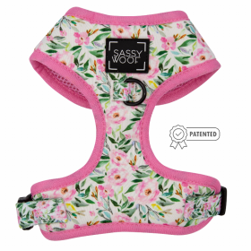 Sassy Woof Adjustable Harness (Color: Magnolia, size: XXSmall)