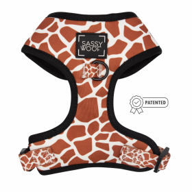 Sassy Woof Adjustable Harness (Color: Giraffic Park, size: XXSmall)