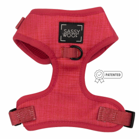 Sassy Woof Adjustable Harness (Color: Merlot, size: Xsmall)