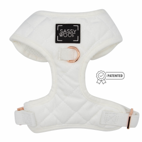 Sassy Woof Adjustable Harness (Color: I Do, Too (White), size: large)