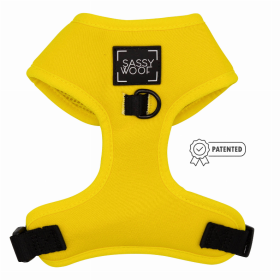 Sassy Woof Adjustable Harness (Color: Neon Yellow, size: XXSmall)