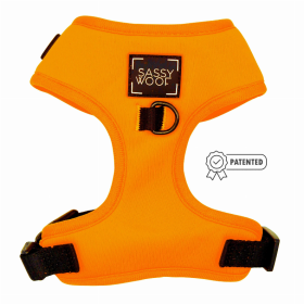 Sassy Woof Adjustable Harness (Color: Neon Orange, size: medium)