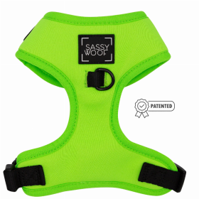 Sassy Woof Adjustable Harness (Color: Neon Green, size: XLarge)