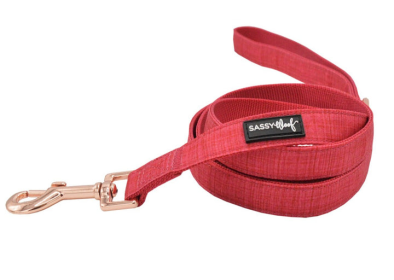 Sassy Woof Dog Leash (Color: Red, size: One Size)