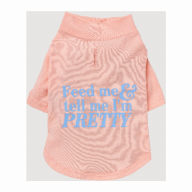 The Essential Dog T-Shirt - Feed Me & Tell Me I'm Pretty (Color: Lemonade, size: small)